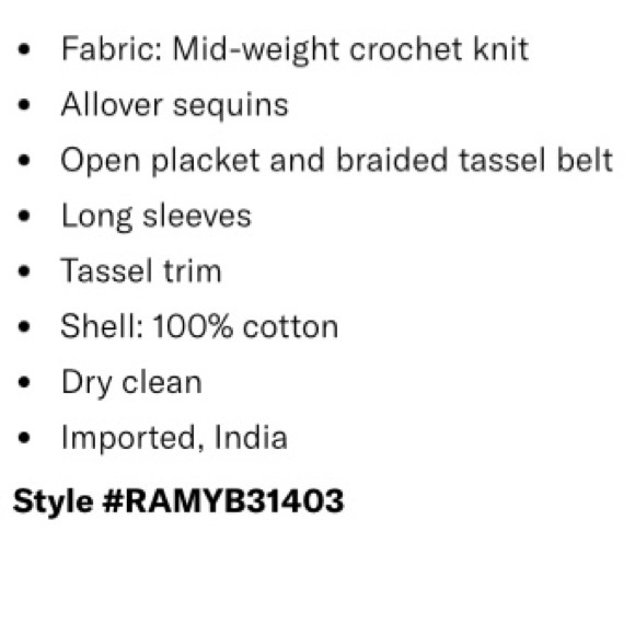 Ramy Brook Cecilia Sequin Crochet Cover Up Jacket - Picture 16 of 16